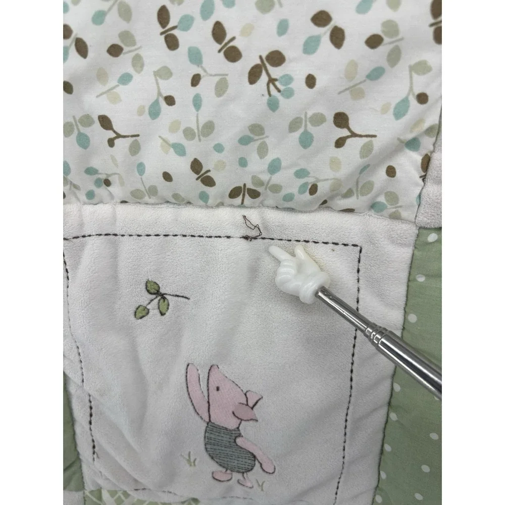 VTG Disney Classic Pooh Winnie The Pooh Piglet Crib Comforter Patchwork Quilt